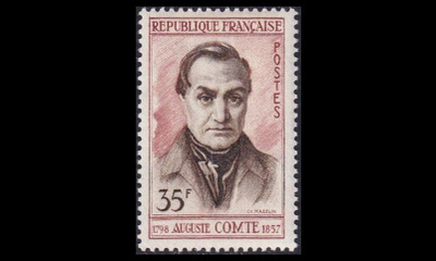 Ranska 1156 ** Filosofi Auguste Comte (1957)