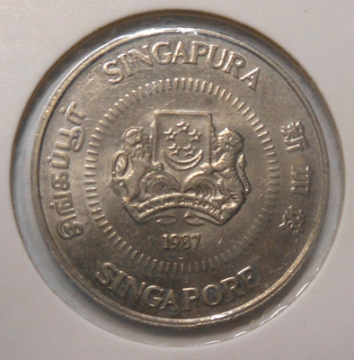 Singapore. 50 cents 1987.