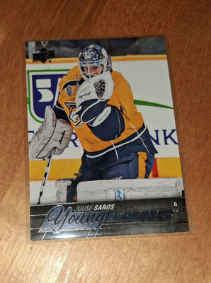 15-16 Upper Deck Young Guns Juuse Saros Rookie