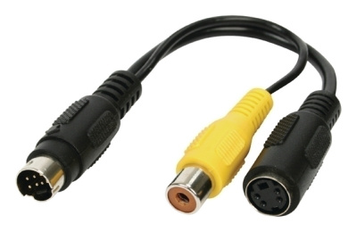 Valueline 7-pin MiniDIN - S-Video + Komposiitti, 10cm UUSI