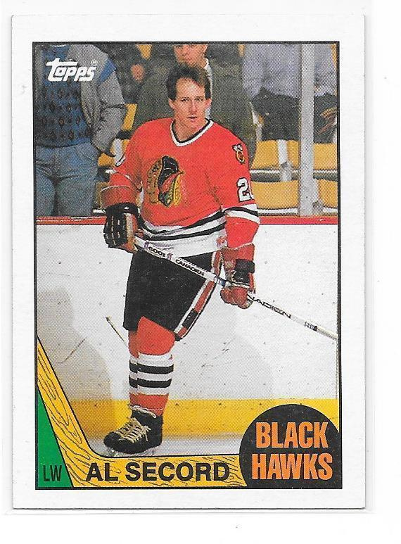 1987-88 Topps #111 Al Secord Chicago Blackhawks gooni
