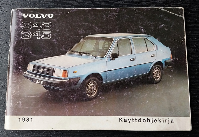VOLVO 343 345 1981 käyttöohjekirja