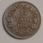 Nikolai II, hopea 25 penniä vuodelta 1906. - pikkukuva 1