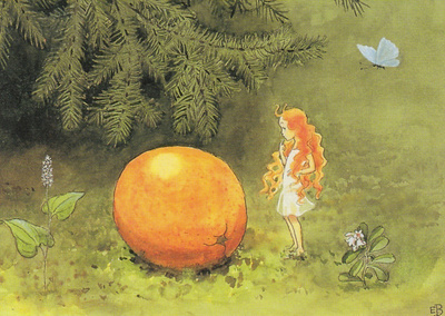 Elsa Beskow: Auringonmuna (postikortti)