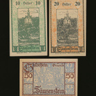 Itävalta Notgeld 10, 20, 50 Heller, Säusenstein 1920 - pikkukuva 1