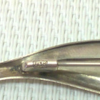 Vintage hopea lehti rintakoru  813H - pikkukuva 4