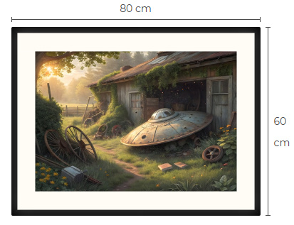 Uusi UFO Sci-Fi Science Fiction taulu 60 cm x 80 cm