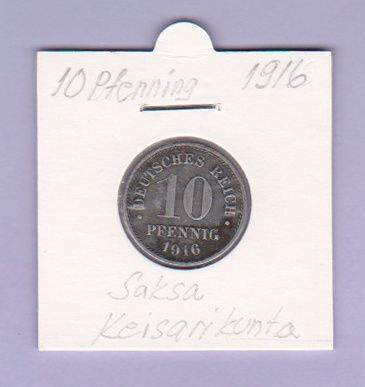 Saksa (Keisarikunta) 10 Pfenning v.1916 KM#20
