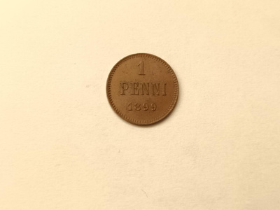 1 Penni 1899 hieno kunto