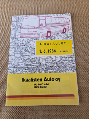 Linja-auto aikataulu Ikaalisten auto oy