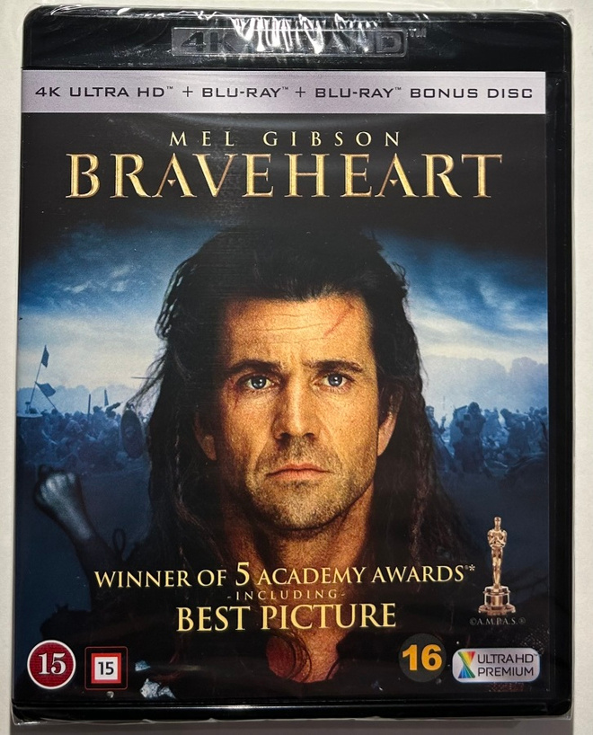 BRAVEHEART - 4K Ultra HD + Blu-ray + Blu-ray Bonus Disc,uusi
