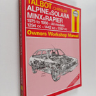 J. H. Haynes : Talbot / Chrysler - Alpine, Solara Minx & ... - pikkukuva 1