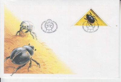 FDC 1995 19 mk kolmiomerkki.