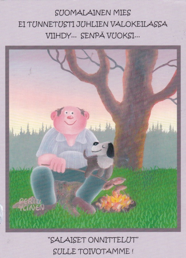 PERTTI YLINEN - ISÄNTÄ JA KOIRA MAKKARANUOTIOLLA