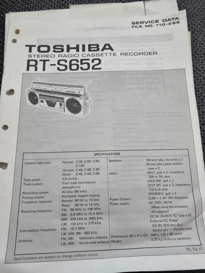 Toshiba ohjeet piirrustukset