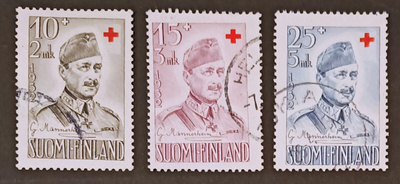 1952 Punainen Risti - leimattu sarja