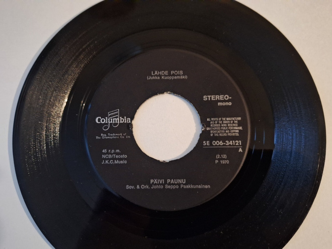 PÄIVI PAUNU - LÄHDE POIS 7 " Vinyyli Sinkku
