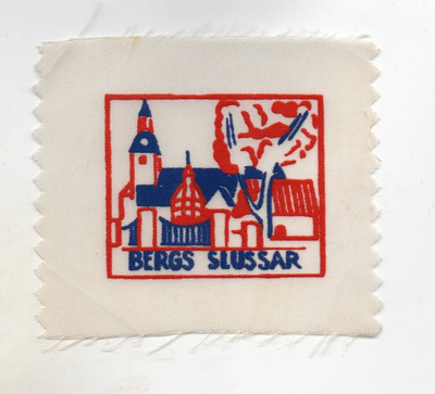 Ruotsi: Bergs Slussar (matkailu/hihamerkki, kangasta)