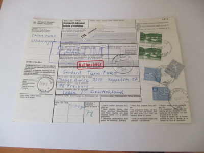 1971 Sodankylä pakettikortti Saksaan