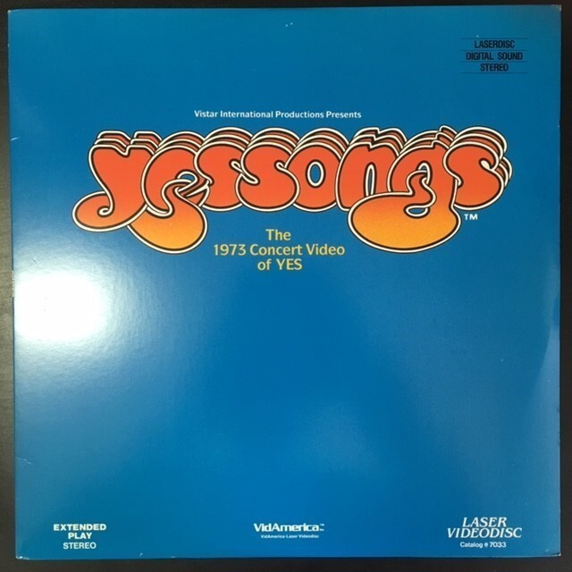 Yes - Yessongs (The 1973 Concert Video Of Yes) LaserDisc