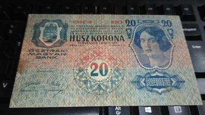 Austria Itävalta 20 Korona 1913 sn236 F