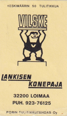 Loimaa. VILSKE  Lankisen Konepaja     b526