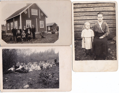 3 VANHA Valokuvaa Postikorttia Jaakkima Karjala 1920-l