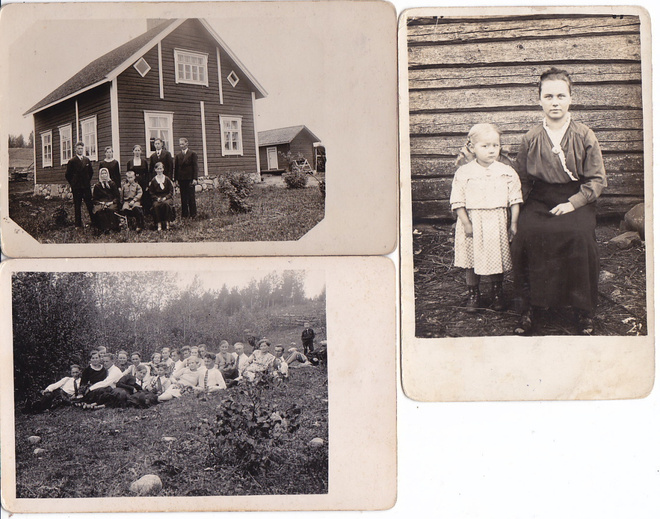 3 VANHA Valokuvaa Postikorttia Jaakkima Karjala 1920-l