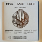 Heikki Häiväoja, ETYK 1992 Helsinki kullattu pronssimitali - pikkukuva 5