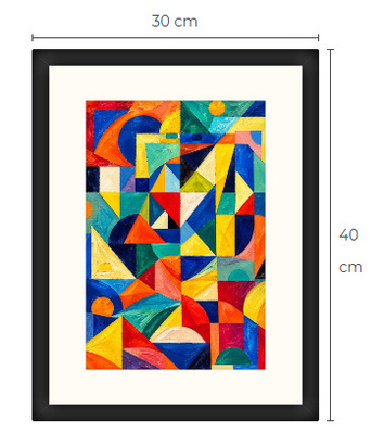 Uusi Abstrakti kubismi art print kehystetty 30 cm x 40 cm