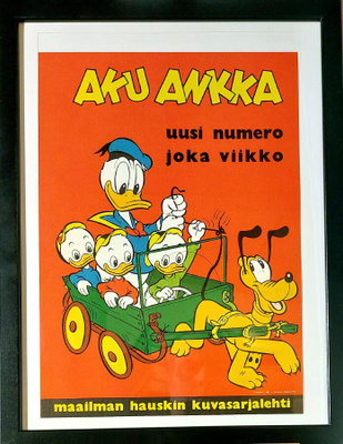 Aku Ankka - mainosjuliste v.1960