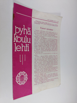 Pentti Taipale : Pyhäkoululehti 3/1965