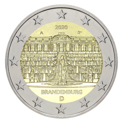 ** SAKSA 2€ 2020 Brandenburg pillerissä **