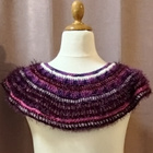 Alina´s Handmade käsityö kauluri violetti, pinkki, valkoinen - pikkukuva 1