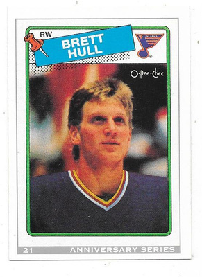 1992-93 OPC Anniversary Rookie #66 Brett Hull , St Louis