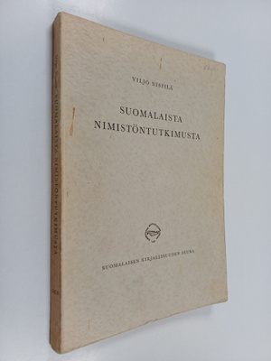 Viljo Nissilä : Suomalaista nimistöntutkimusta