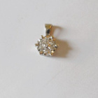Valkokultainen 14K Timanttiriipus yht. 0,07ct - pikkukuva 1