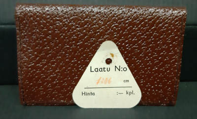 Vintage nahkalompakko 1940-1960 luvulta. Oravatehtaat Rii..