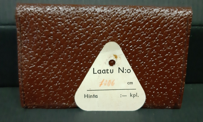 Vintage nahkalompakko 1940-1960 luvulta. Oravatehtaat Rii..