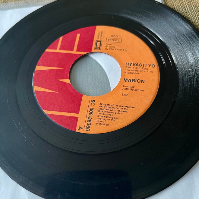 MARION: Hyvästi yö * Riviera . * FIN 1980