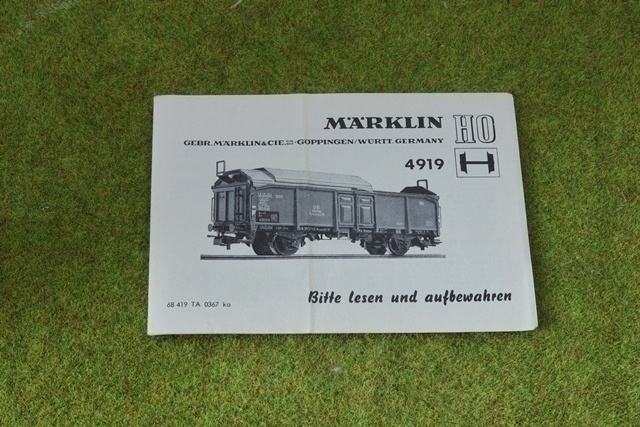 #A88 Märklin koottavan vaunun 4919 asennusohje