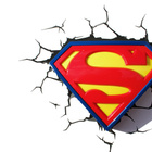 SUPERMAN S-SHIELD 3D DECO LIGHT (29 643) lamppu,lights up le - pikkukuva 1