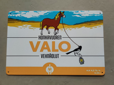 Honkavuoren valo vehnä olut Peltikyltti