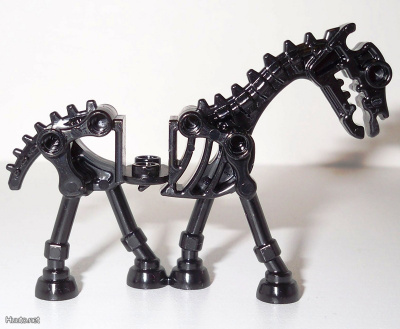 Lego Figuuri - Musta Luurankohevonen ( Fantasy Era )