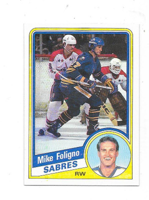 1984-85 Topps #16 Mike Foligno Buffalo Sabres