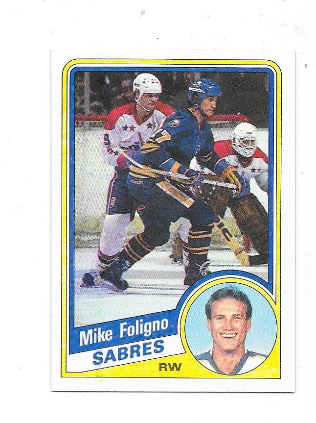 1984-85 Topps #16 Mike Foligno Buffalo Sabres