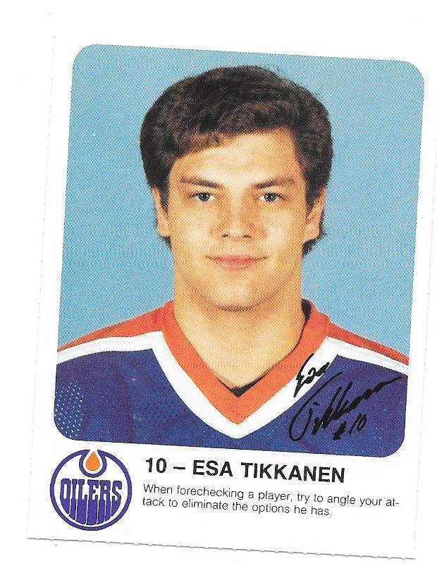 1985-86 Edmonton Oilers Red Roosters #10 Esa Tikkanen HIFK