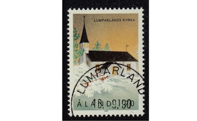 Ahvenanmaa Lumparland kirkko ja leima o