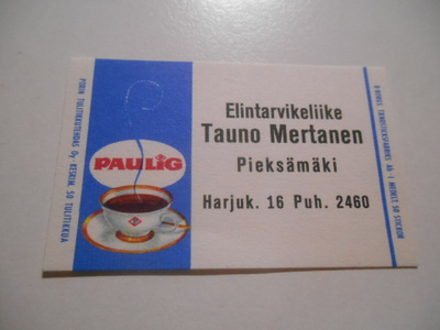 TT Etiketti Paulig Elintarvikeliike Tauno Mertanen Pieksämäk