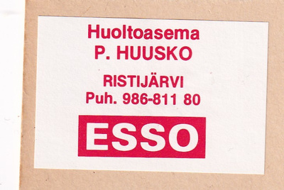 Ristijärvi, Huoltoasema P. Huusko ESSO,   b428